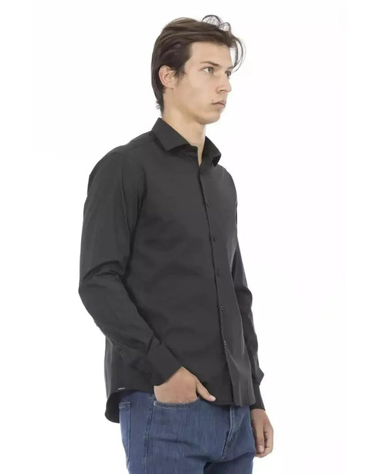 Baldinini Trend Men's Gray Cotton Shirt - XL - Scarlett Rolling