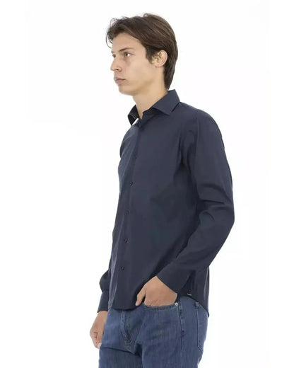 Baldinini Trend Men's Blue Cotton Shirt - L - Scarlett Rolling