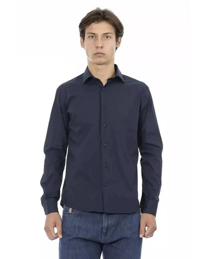 Baldinini Trend Men's Blue Cotton Shirt - XL - Scarlett Rolling