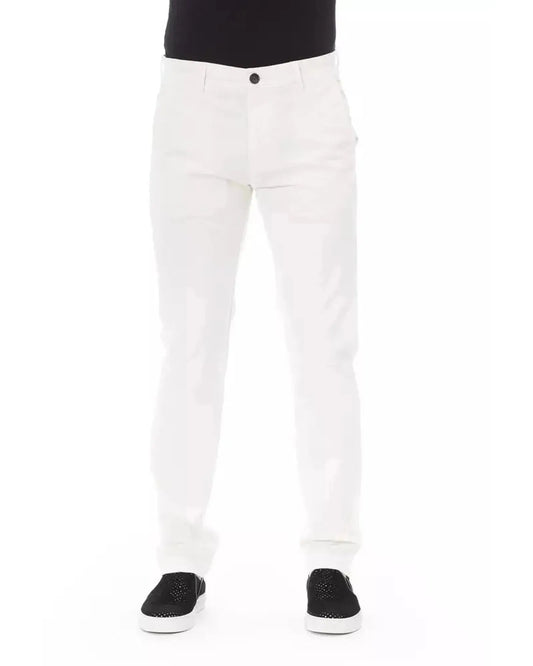 Baldinini Trend Men's White Cotton Jeans & Pant - W32 US - Scarlett Rolling