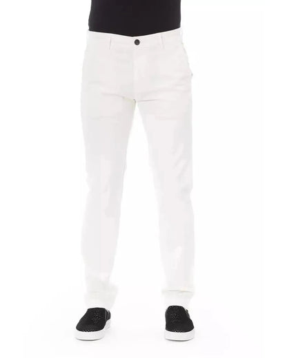 Baldinini Trend Men's White Cotton Jeans & Pant - W34 US - Scarlett Rolling