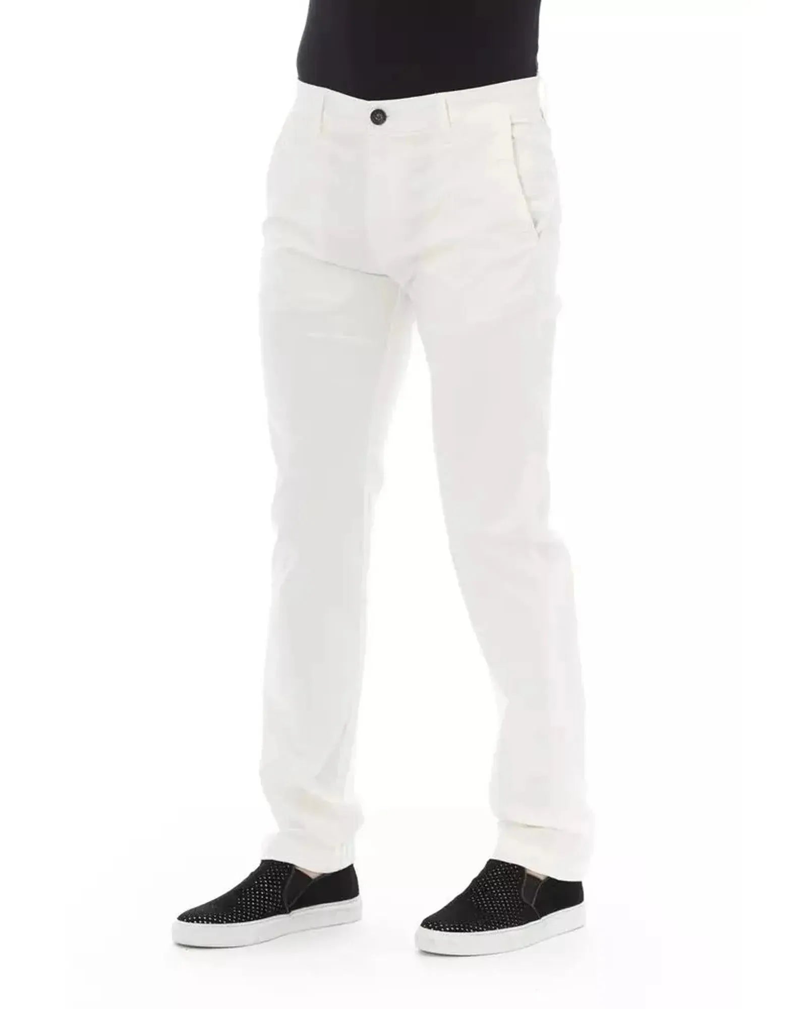 Baldinini Trend Men's White Cotton Jeans & Pant - W34 US - Scarlett Rolling