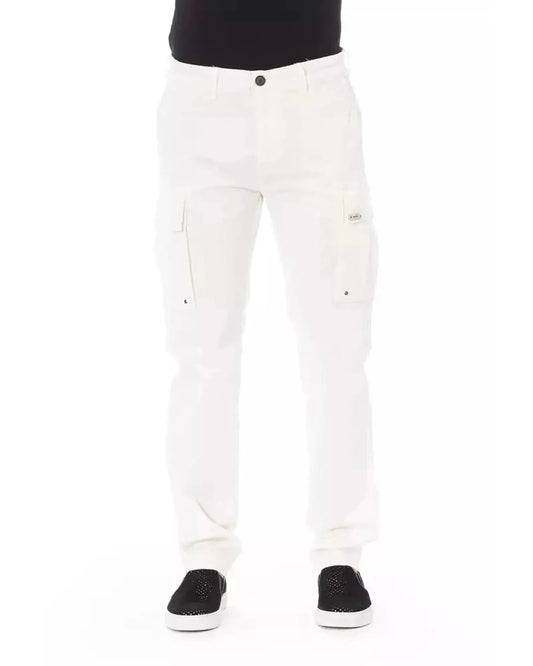 Baldinini Trend Men's White Cotton Jeans & Pant - W32 US - Scarlett Rolling