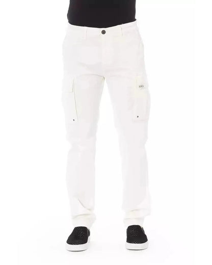 Baldinini Trend Men's White Cotton Jeans & Pant - W34 US - Scarlett Rolling