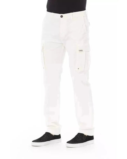 Baldinini Trend Men's White Cotton Jeans & Pant - W34 US - Scarlett Rolling