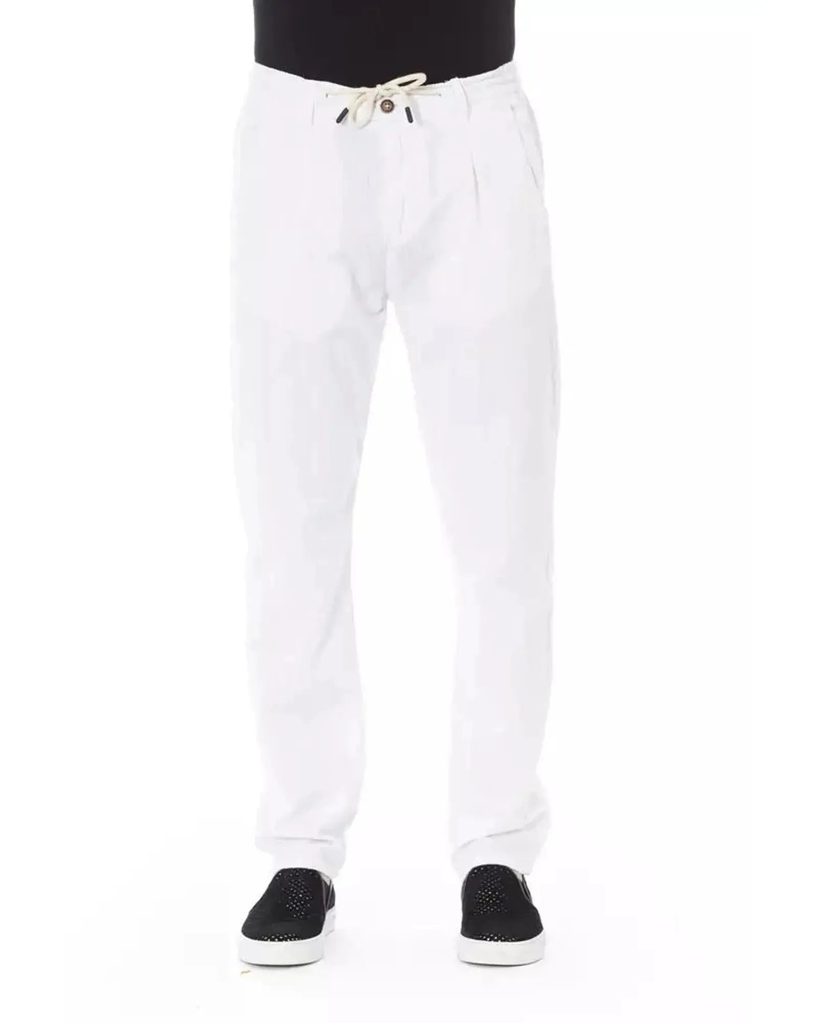 Baldinini Trend Men's White Cotton Jeans & Pant - W30 US - Scarlett Rolling