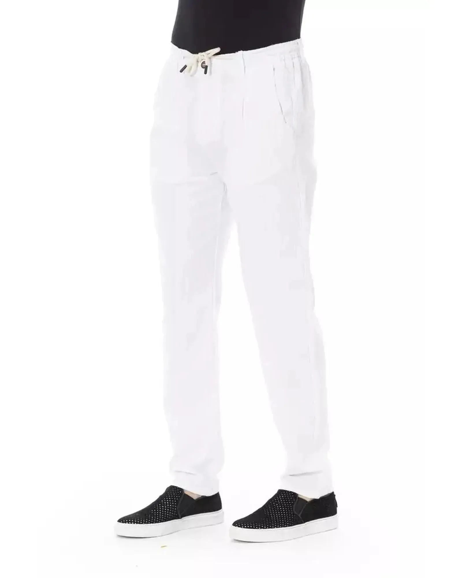 Baldinini Trend Men's White Cotton Jeans & Pant - W30 US - Scarlett Rolling