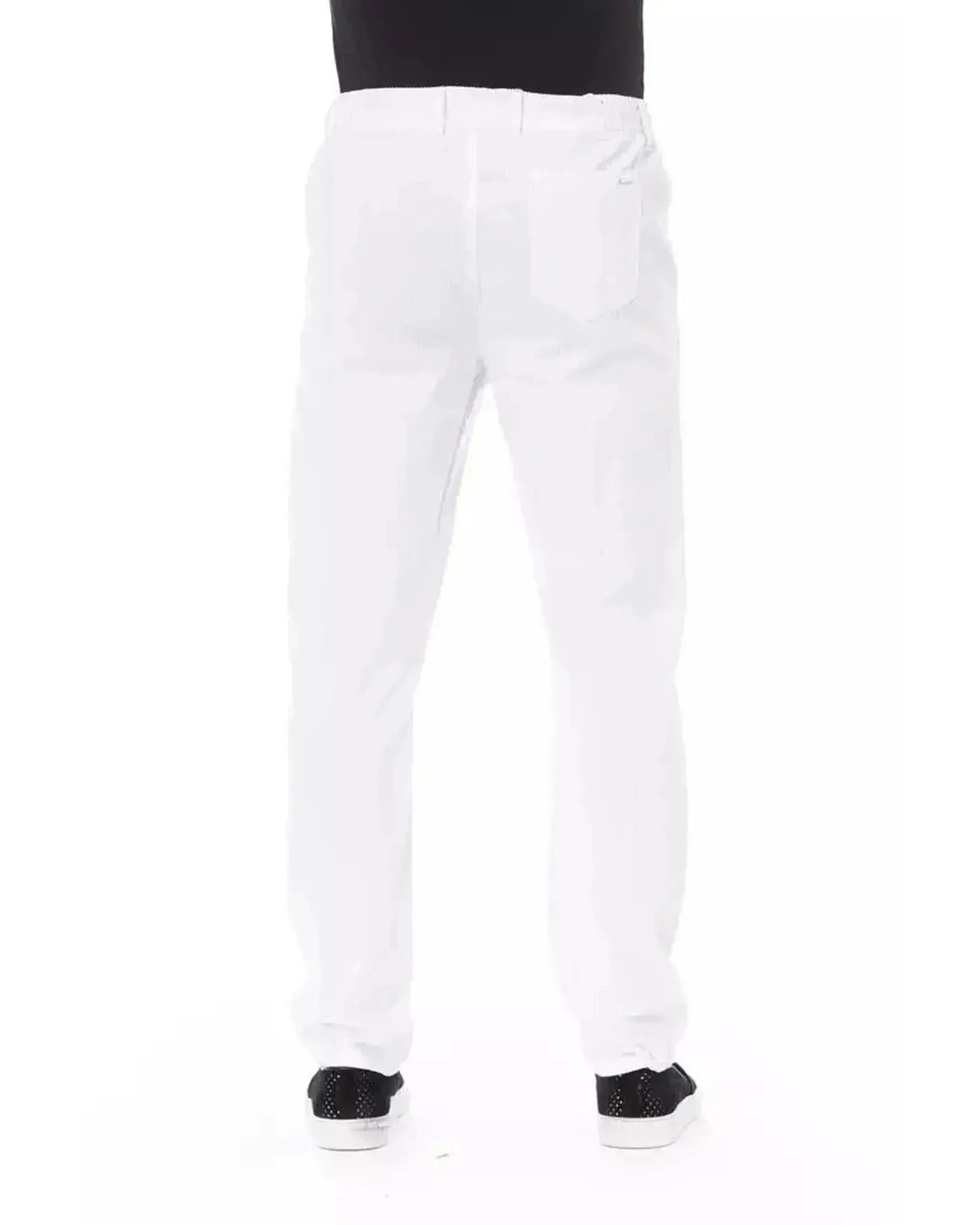 Baldinini Trend Men's White Cotton Jeans & Pant - W30 US - Scarlett Rolling