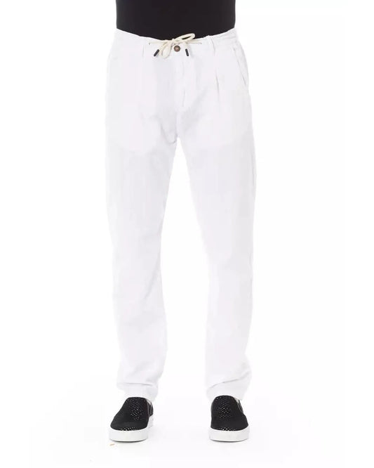 Baldinini Trend Men's White Cotton Jeans & Pant - W38 US - Scarlett Rolling