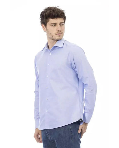 Baldinini Trend Men's Light Blue Cotton Shirt - XL - Scarlett Rolling