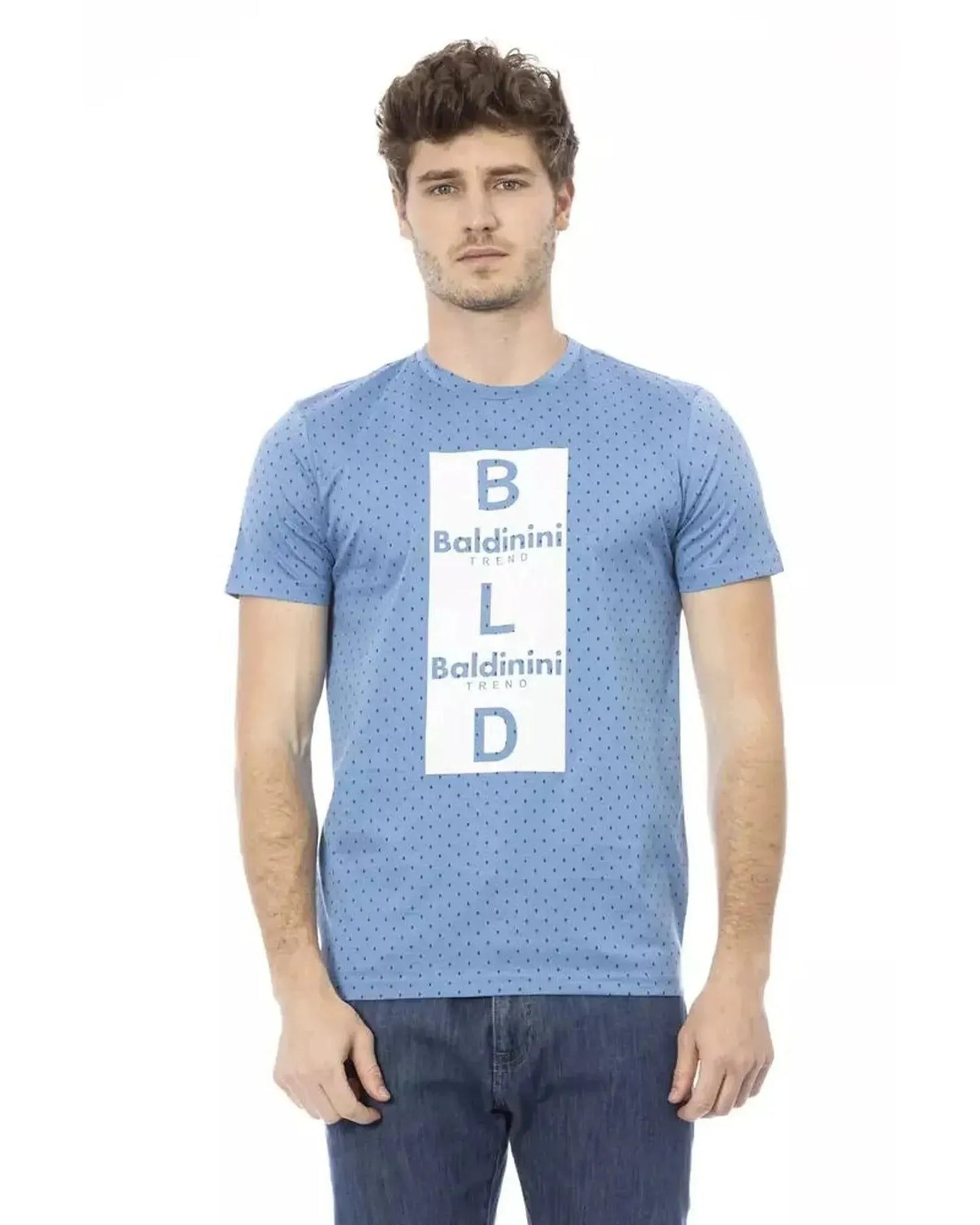 Baldinini Trend Men's Light Blue Cotton T-Shirt - L - Scarlett Rolling