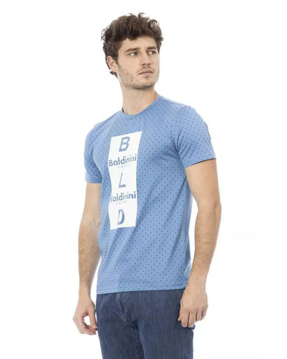 Baldinini Trend Men's Light Blue Cotton T-Shirt - M - Scarlett Rolling