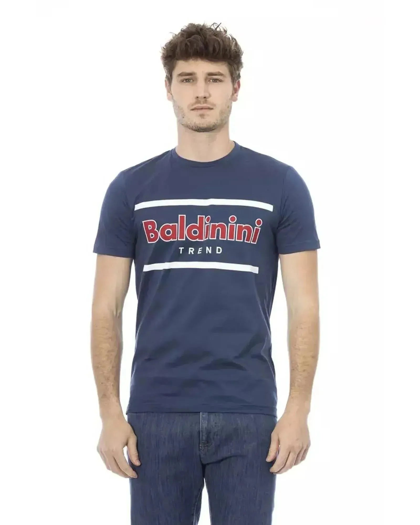 Baldinini Trend Men's Blue Cotton T-Shirt - M - Scarlett Rolling