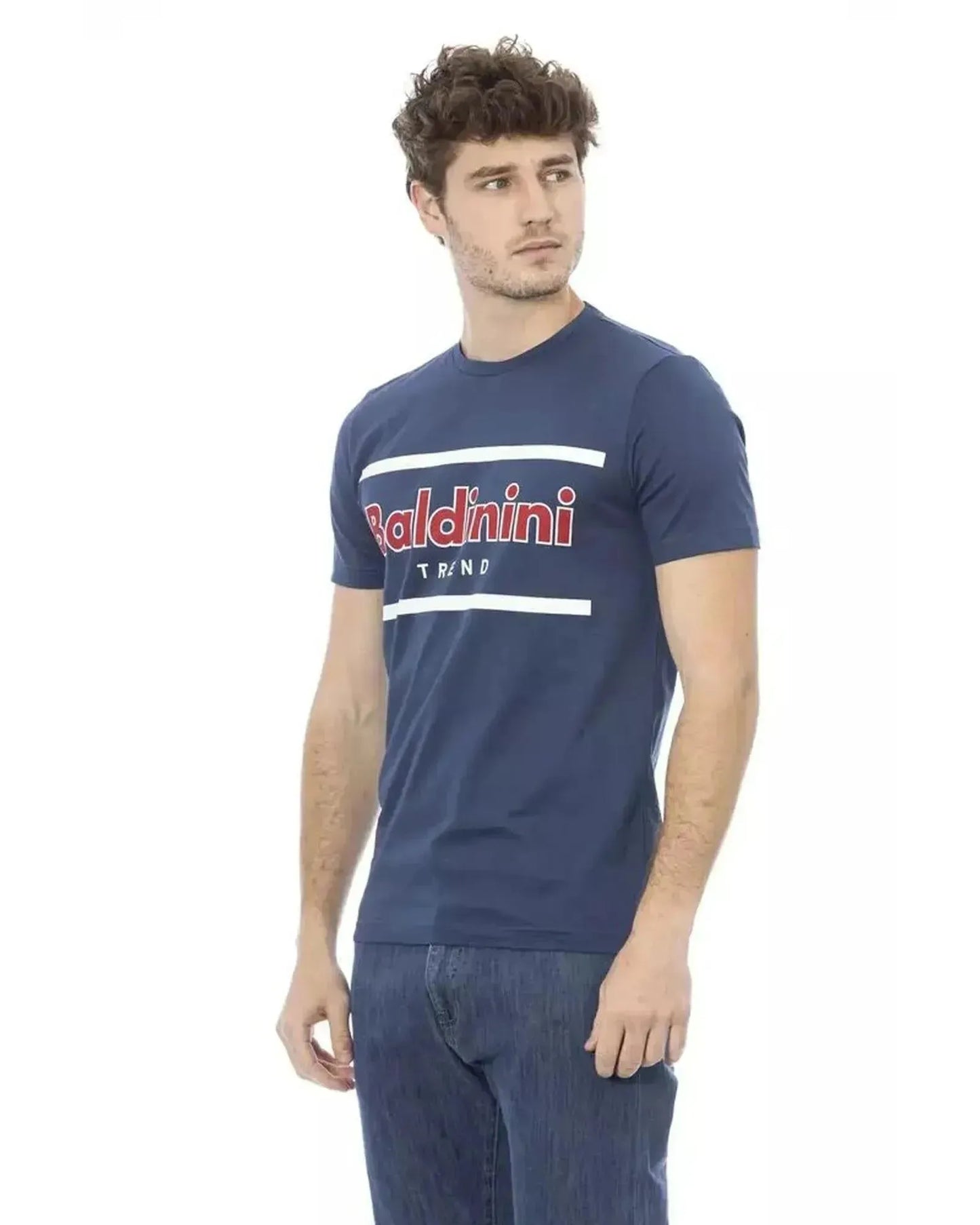 Baldinini Trend Men's Blue Cotton T-Shirt - M - Scarlett Rolling