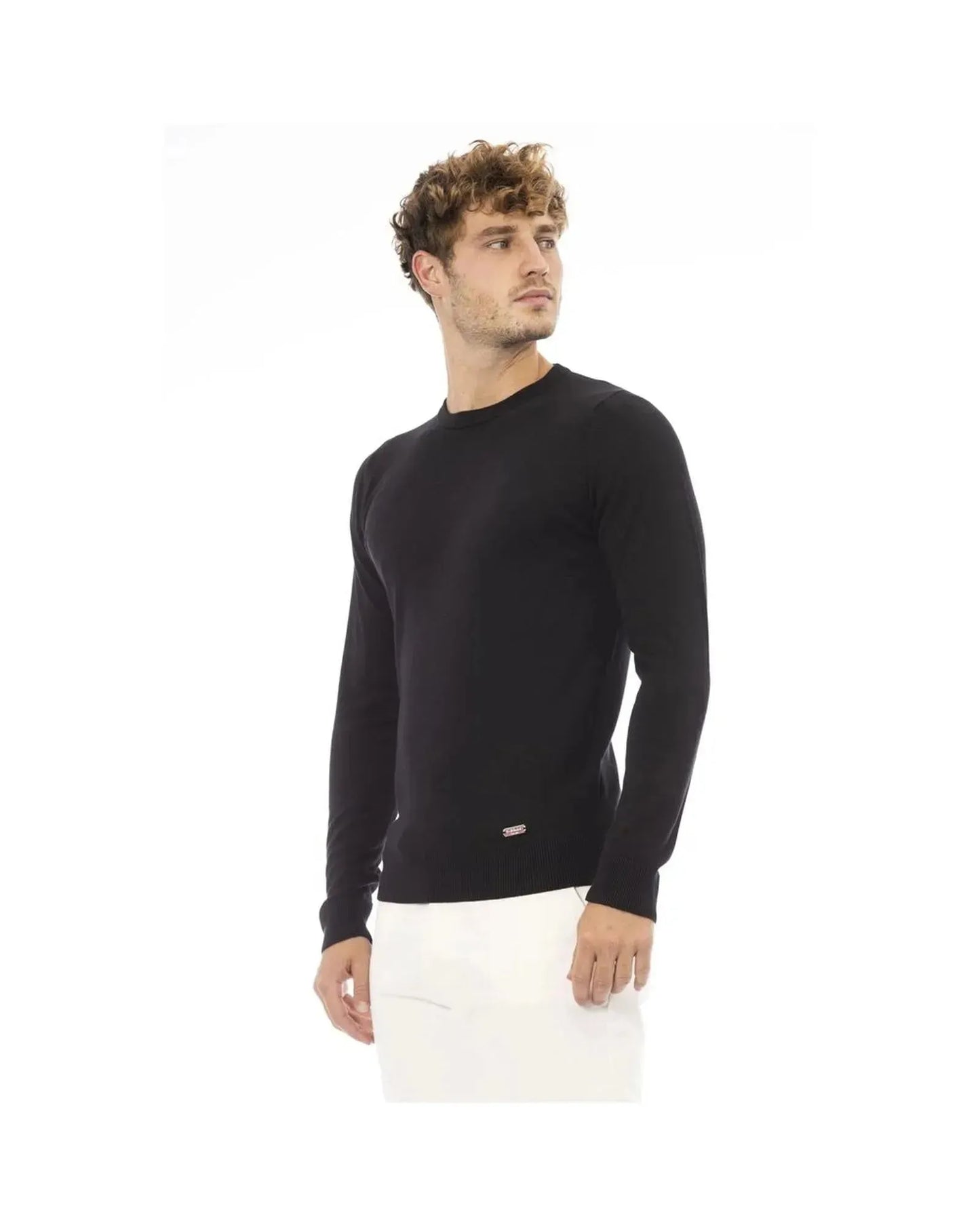 Baldinini Trend Men's Black Modal Sweater - 48 IT - Scarlett Rolling