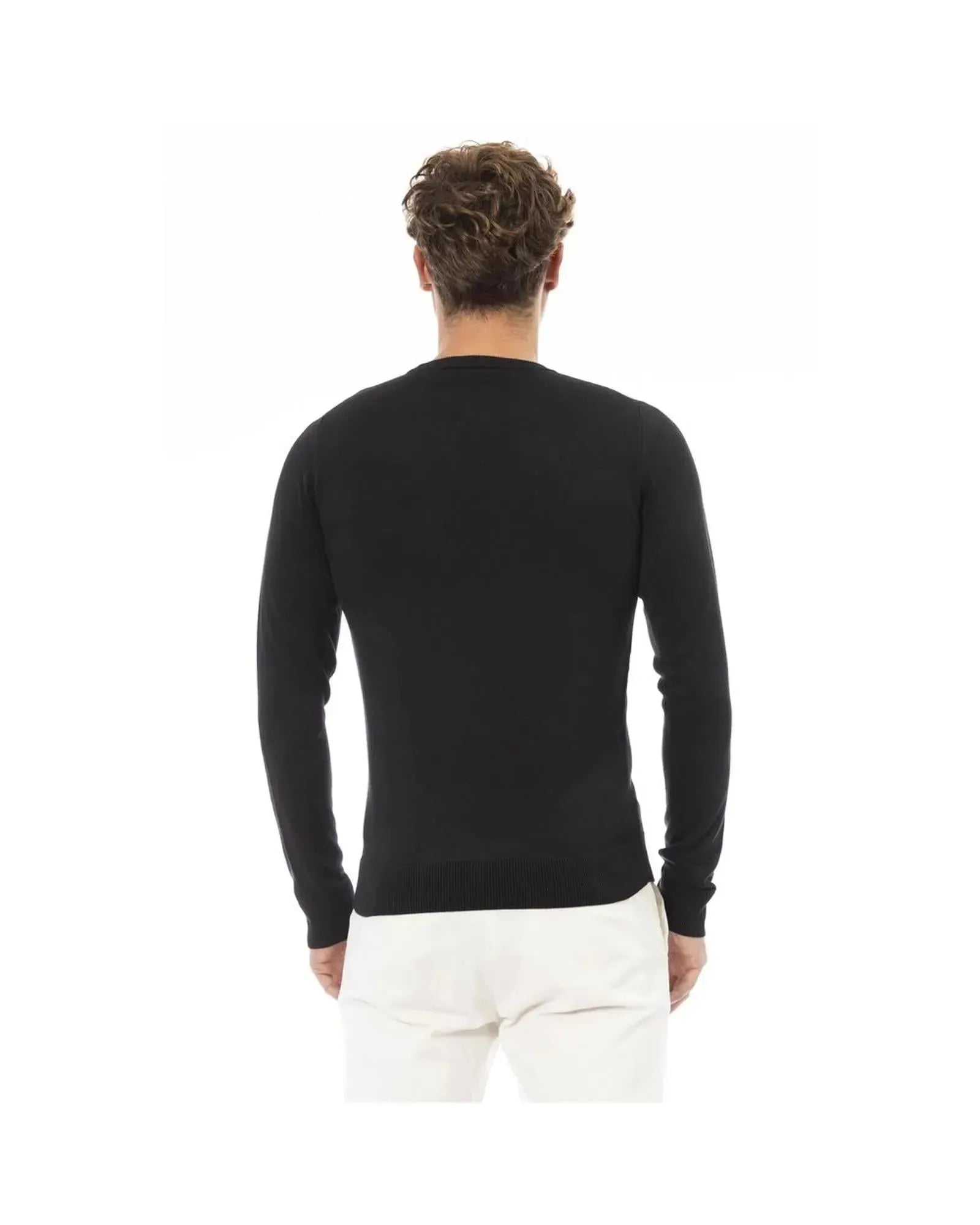 Baldinini Trend Men's Black Modal Sweater - 48 IT - Scarlett Rolling