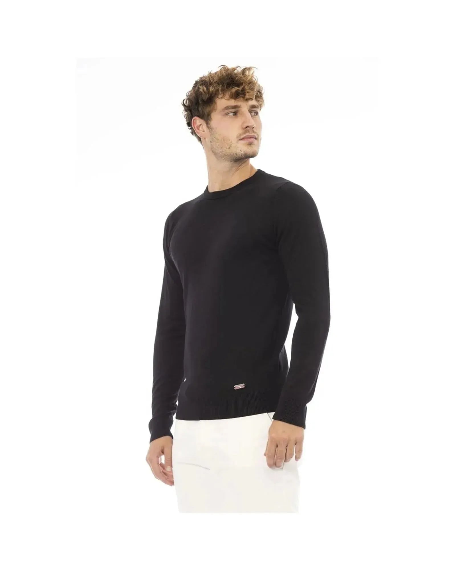 Baldinini Trend Men's Black Modal Sweater - 56 IT - Scarlett Rolling