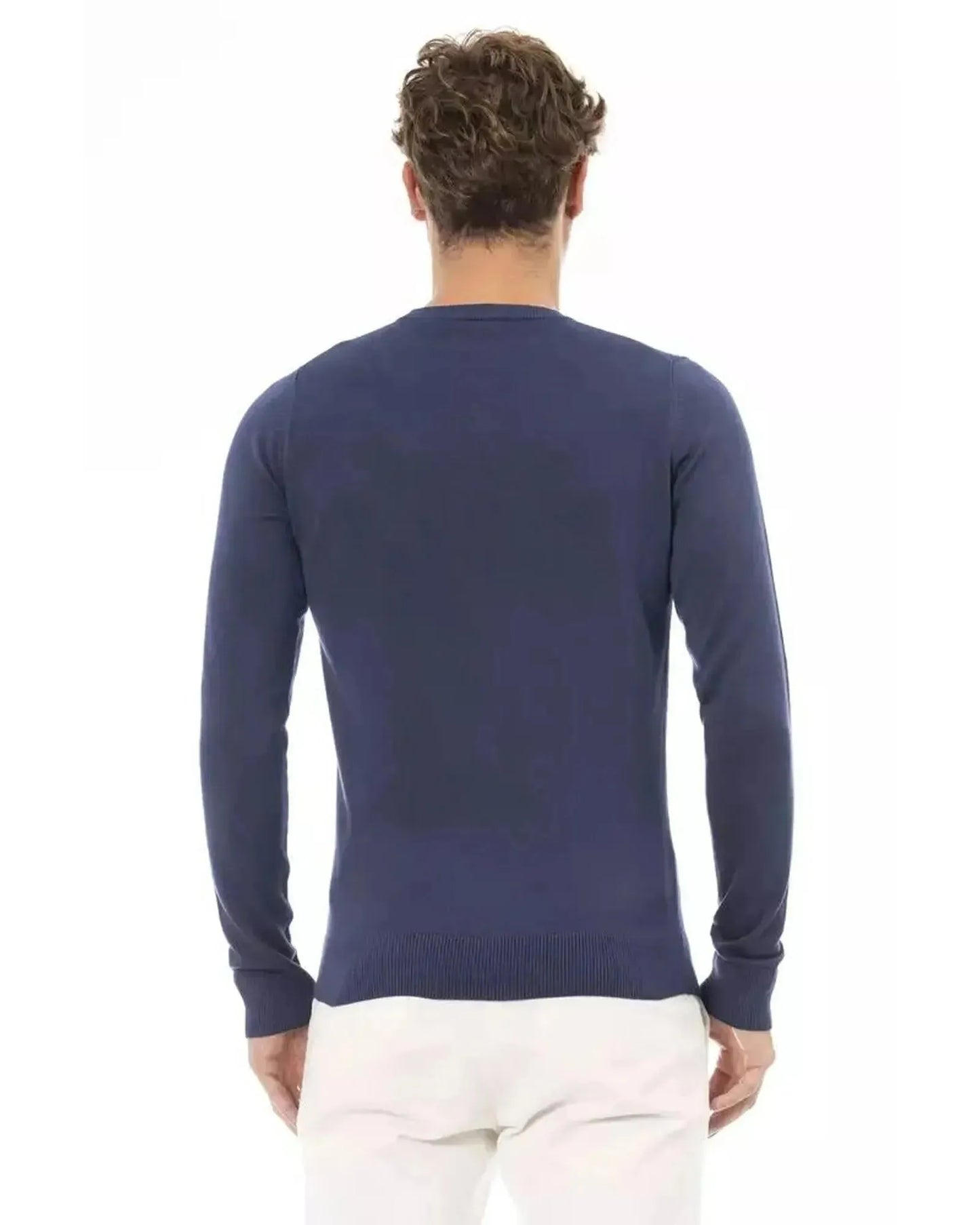 Baldinini Trend Men's Blue Modal Sweater - 50 IT - Scarlett Rolling