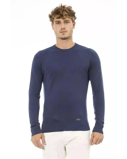 Baldinini Trend Men's Blue Modal Sweater - 52 IT - Scarlett Rolling