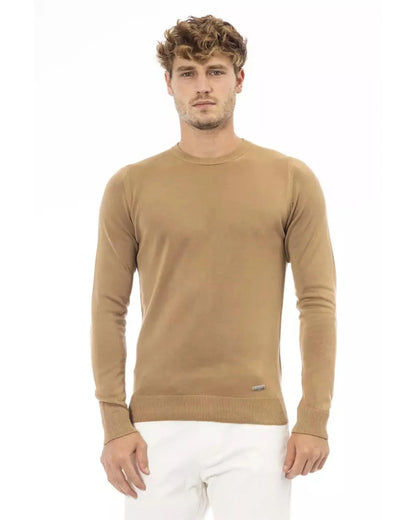 Fine Ribbed Knit Crew Neck Sweater with Long Sleeves 50 IT Men - Scarlett Rolling