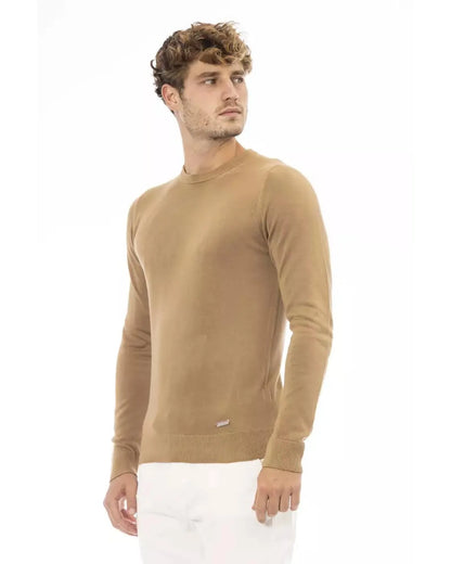 Fine Ribbed Knit Crew Neck Sweater with Long Sleeves 50 IT Men - Scarlett Rolling