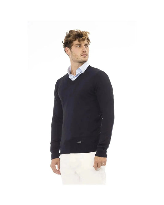 Baldinini Trend Men's Blue Modal Sweater - 48 IT - Scarlett Rolling