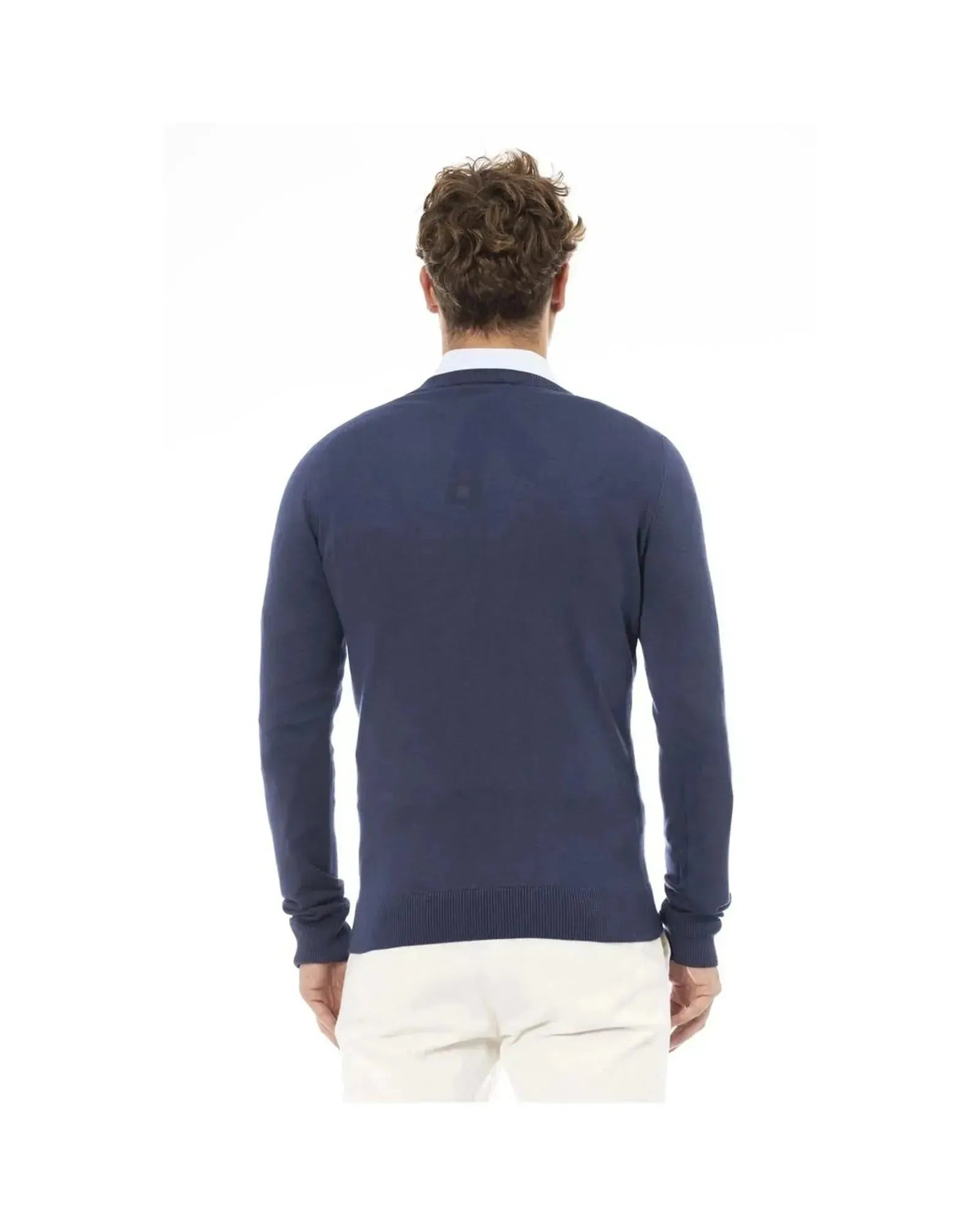 Baldinini Trend Men's Blue Modal Sweater - 50 IT - Scarlett Rolling