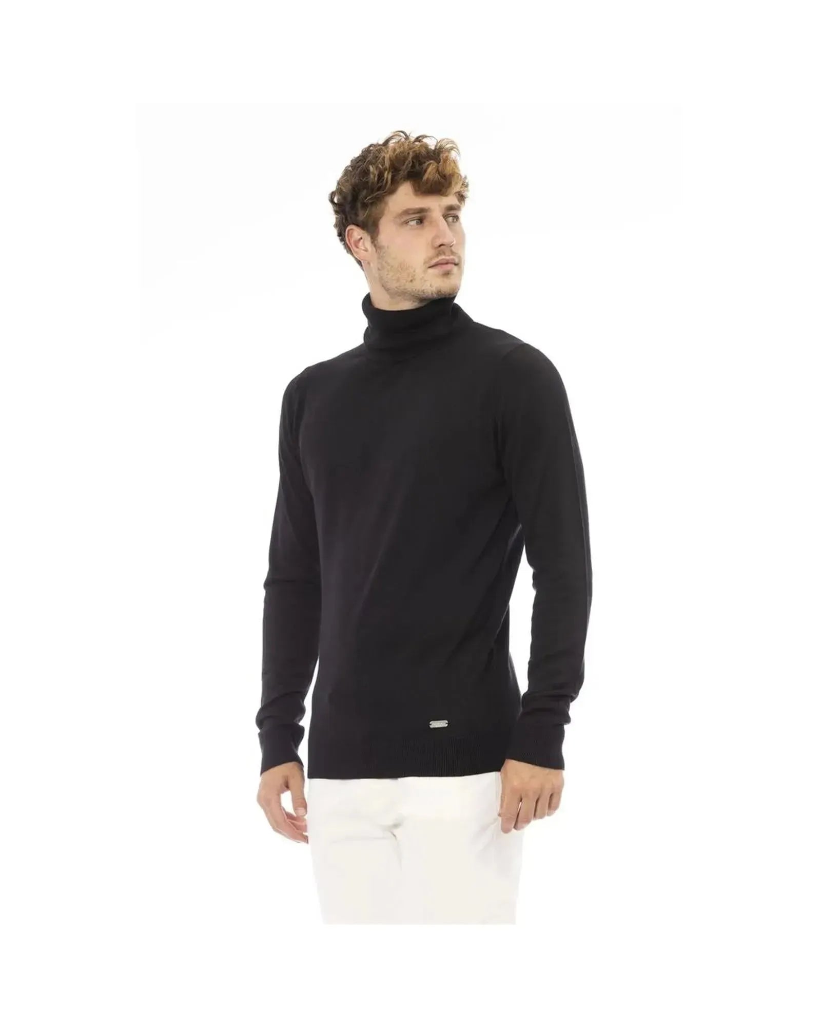 Baldinini Trend Men's Black Modal Sweater - 52 IT - Scarlett Rolling