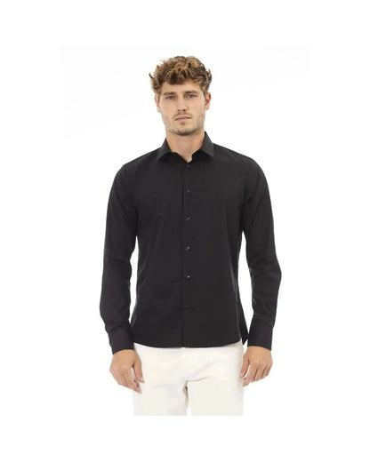 Baldinini Trend Men's Black Cotton Shirt - 44 IT - Scarlett Rolling