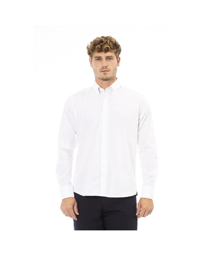 Baldinini Trend Men's White Cotton Shirt - L - Scarlett Rolling