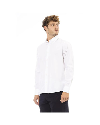 Baldinini Trend Men's White Cotton Shirt - L - Scarlett Rolling