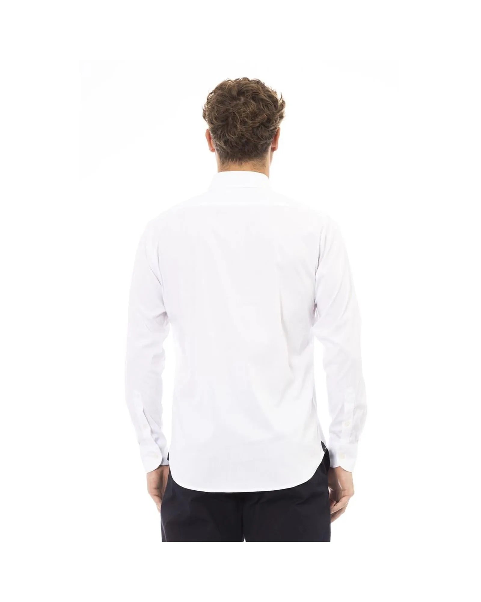 Baldinini Trend Men's White Cotton Shirt - L - Scarlett Rolling