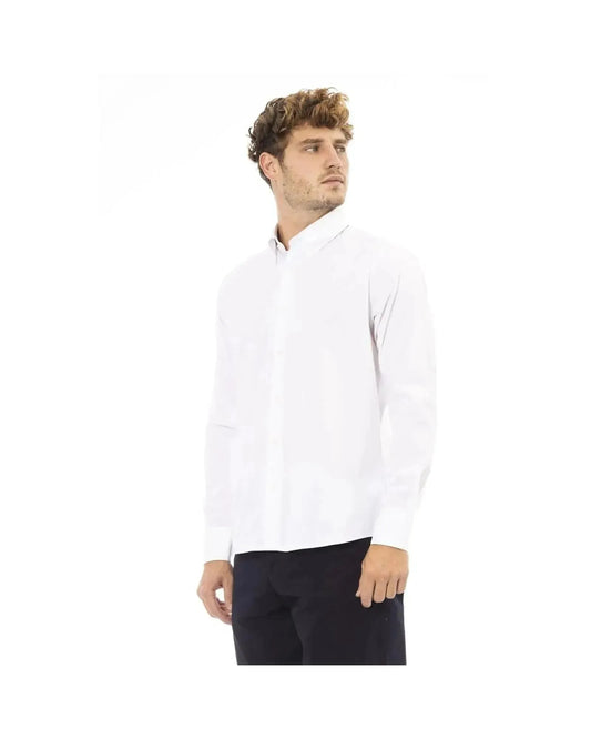 Baldinini Trend Men's White Cotton Shirt - 2XL - Scarlett Rolling