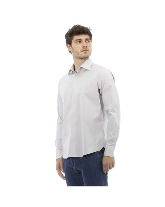 Baldinini Trend Men's Gray Cotton Shirt - XL - Scarlett Rolling