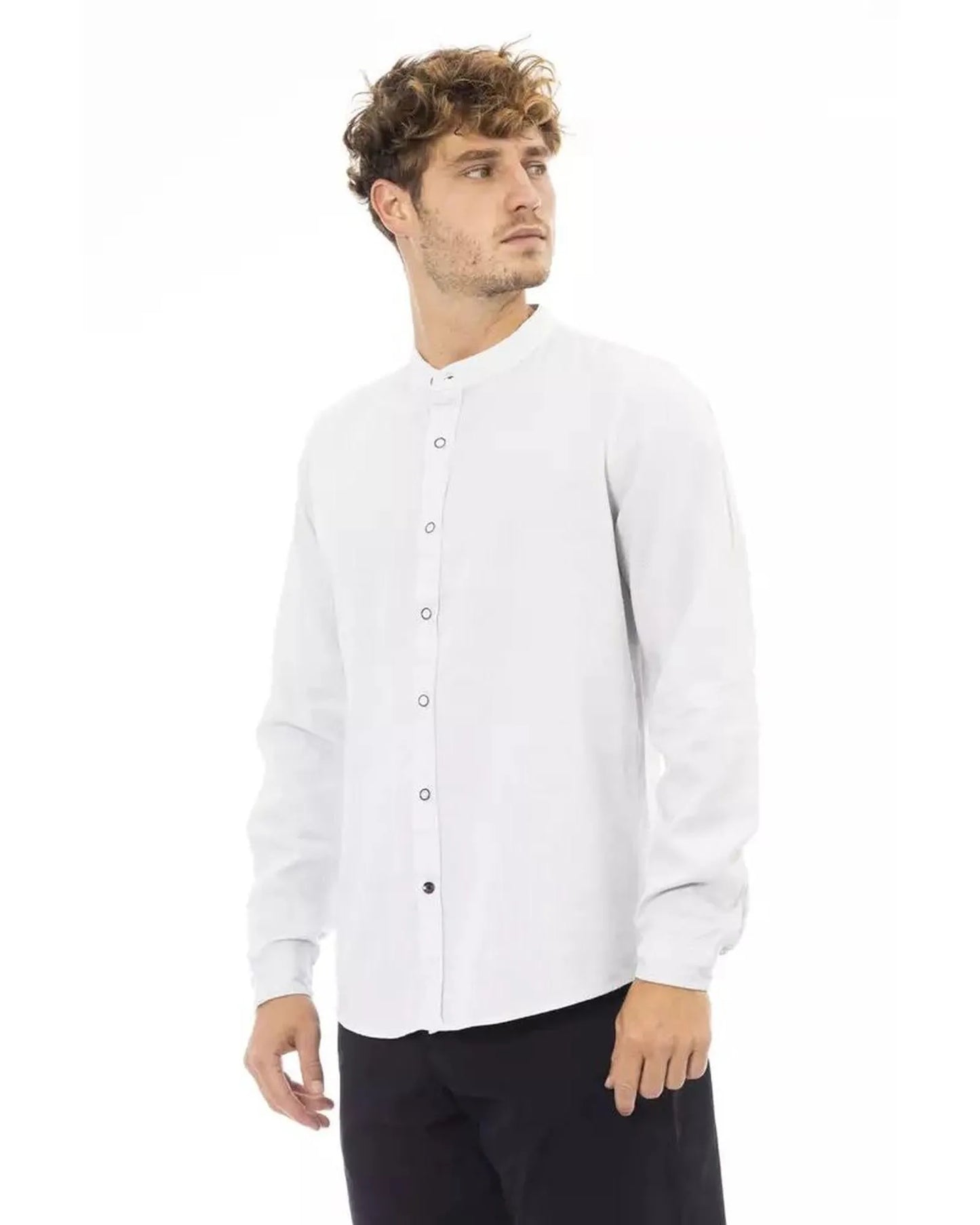 Baldinini Trend Men's White Rayon Shirt - XL - Scarlett Rolling