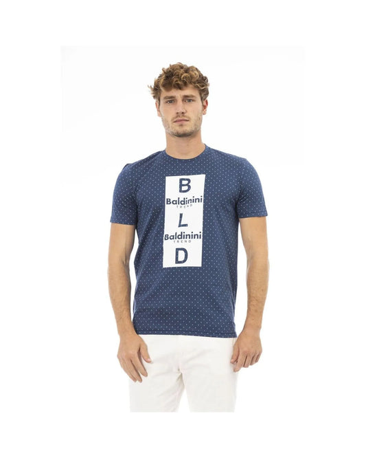 Baldinini Trend Men's Blue Cotton T-Shirt - L - Scarlett Rolling