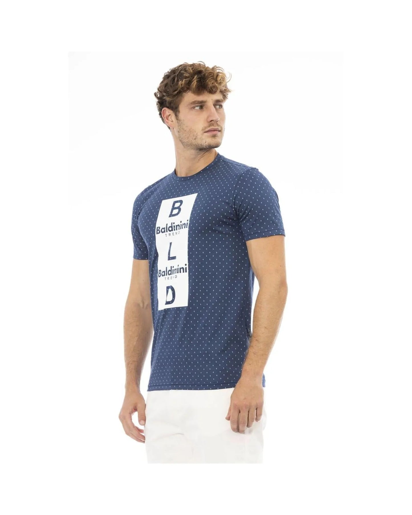 Baldinini Trend Men's Blue Cotton T-Shirt - L - Scarlett Rolling