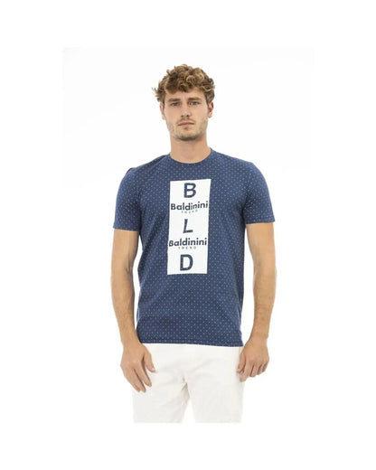 Baldinini Trend Men's Blue Cotton T-Shirt - M - Scarlett Rolling