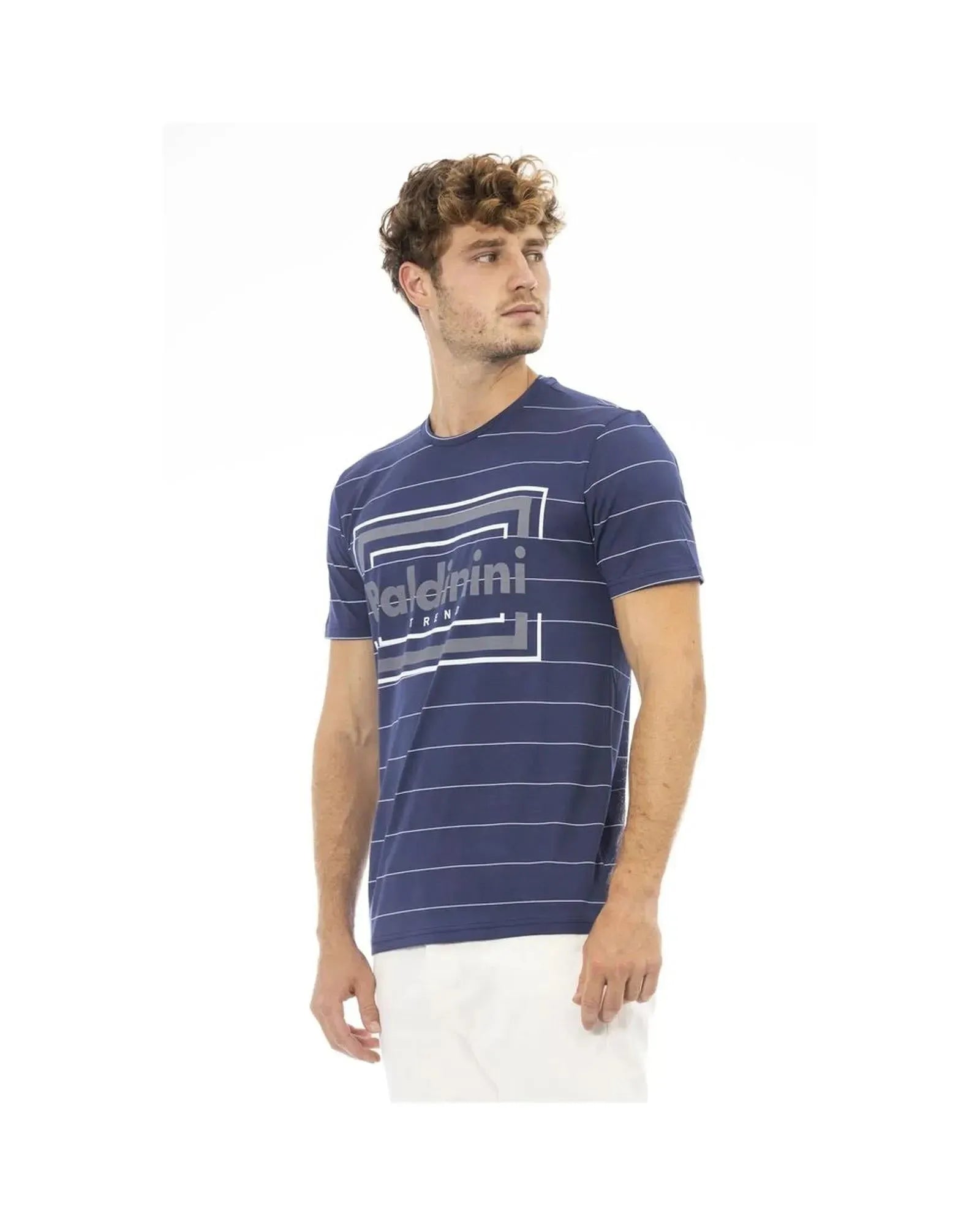 Baldinini Trend Men's Blue Cotton T-Shirt - L - Scarlett Rolling