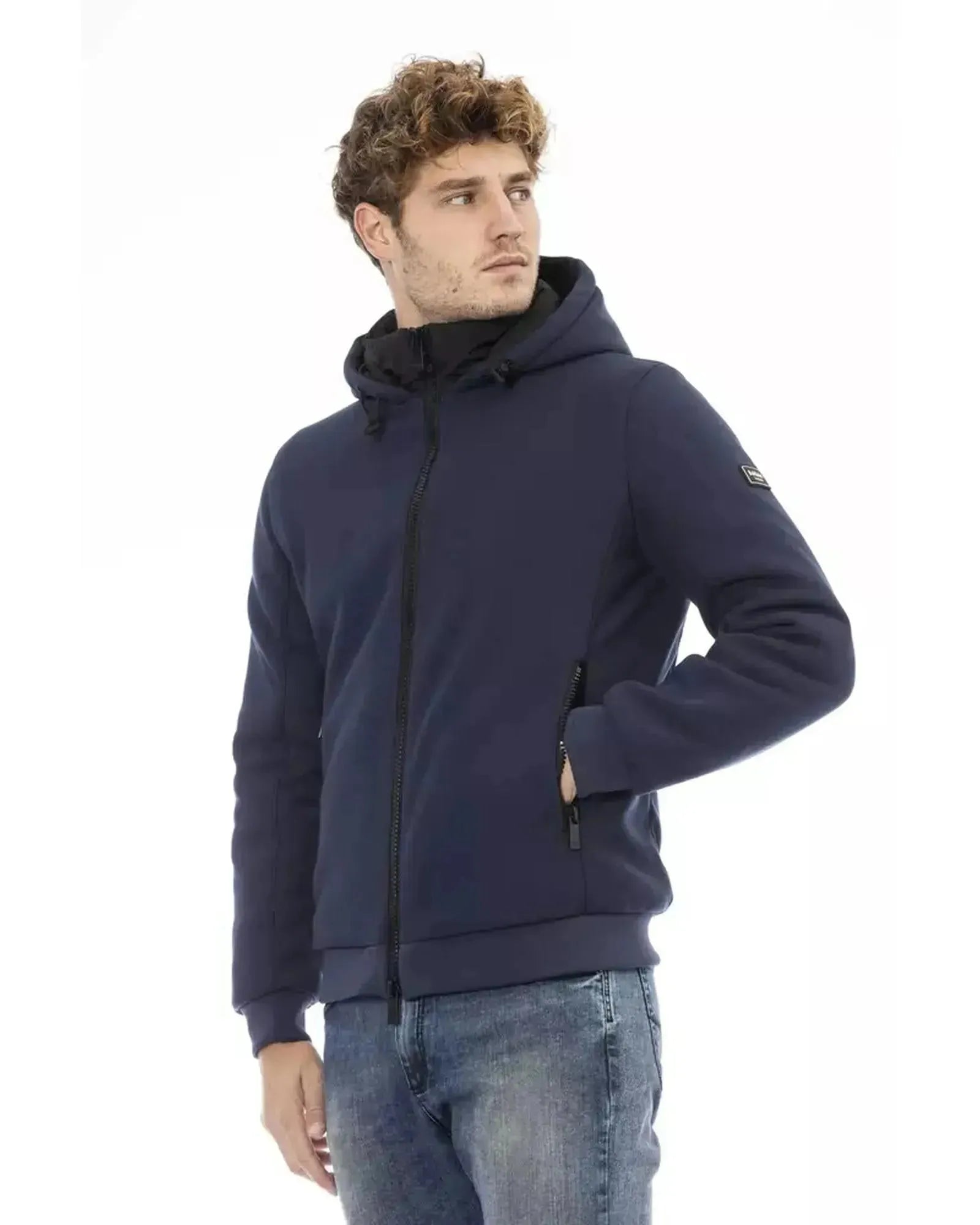 Threaded Pocket Jacket with Double Breasted Front Closure L Men - Scarlett Rolling