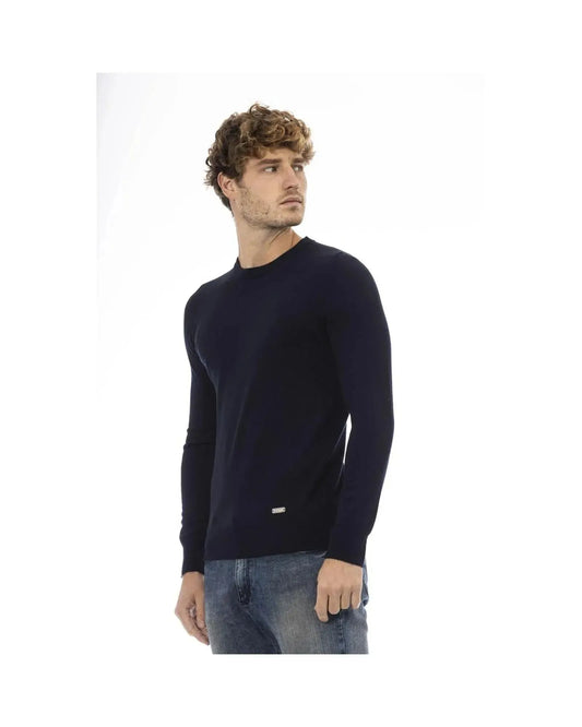 Baldinini Trend Men's Blue Wool Sweater - 48 IT - Scarlett Rolling