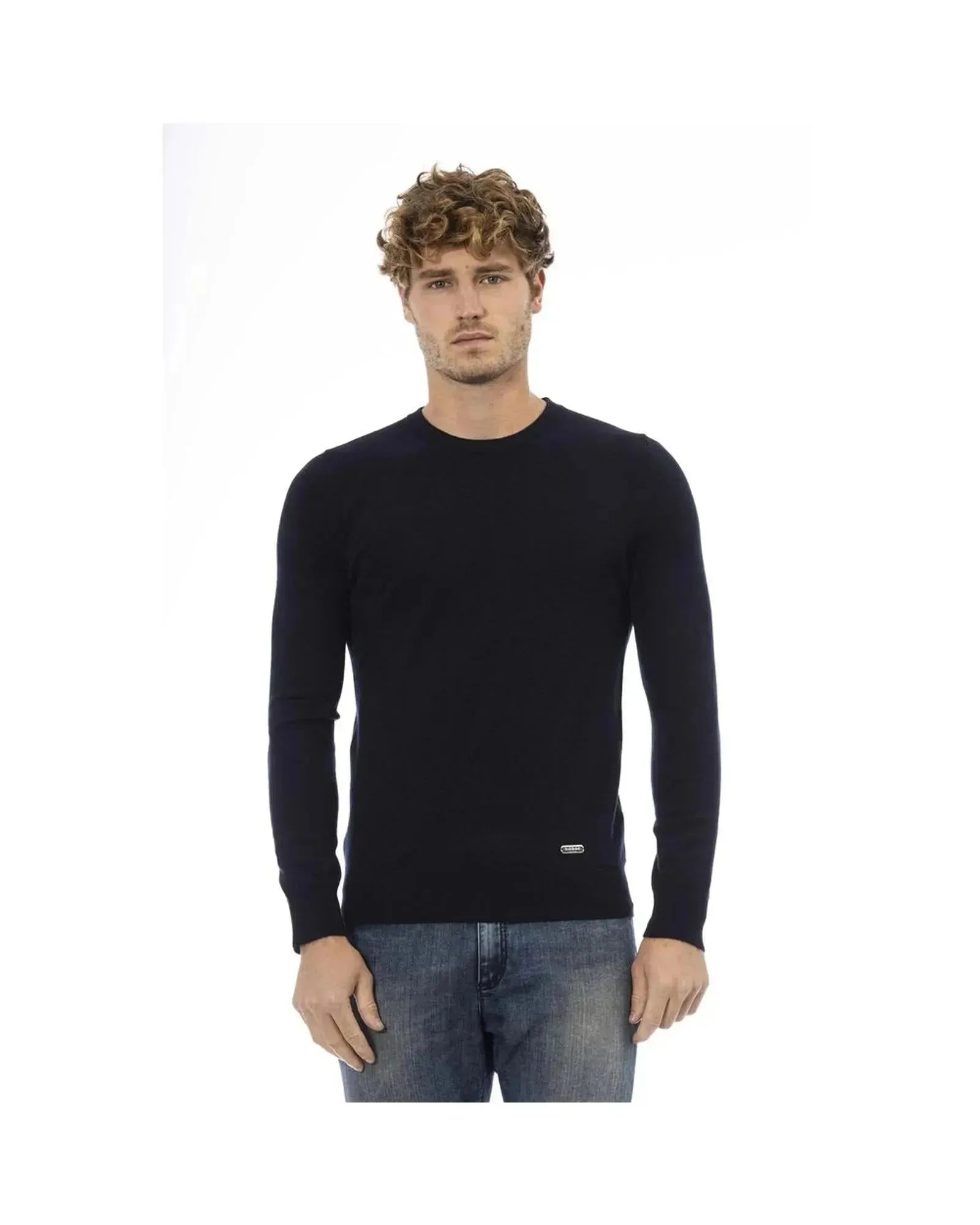 Baldinini Trend Men's Blue Wool Sweater - 50 IT - Scarlett Rolling