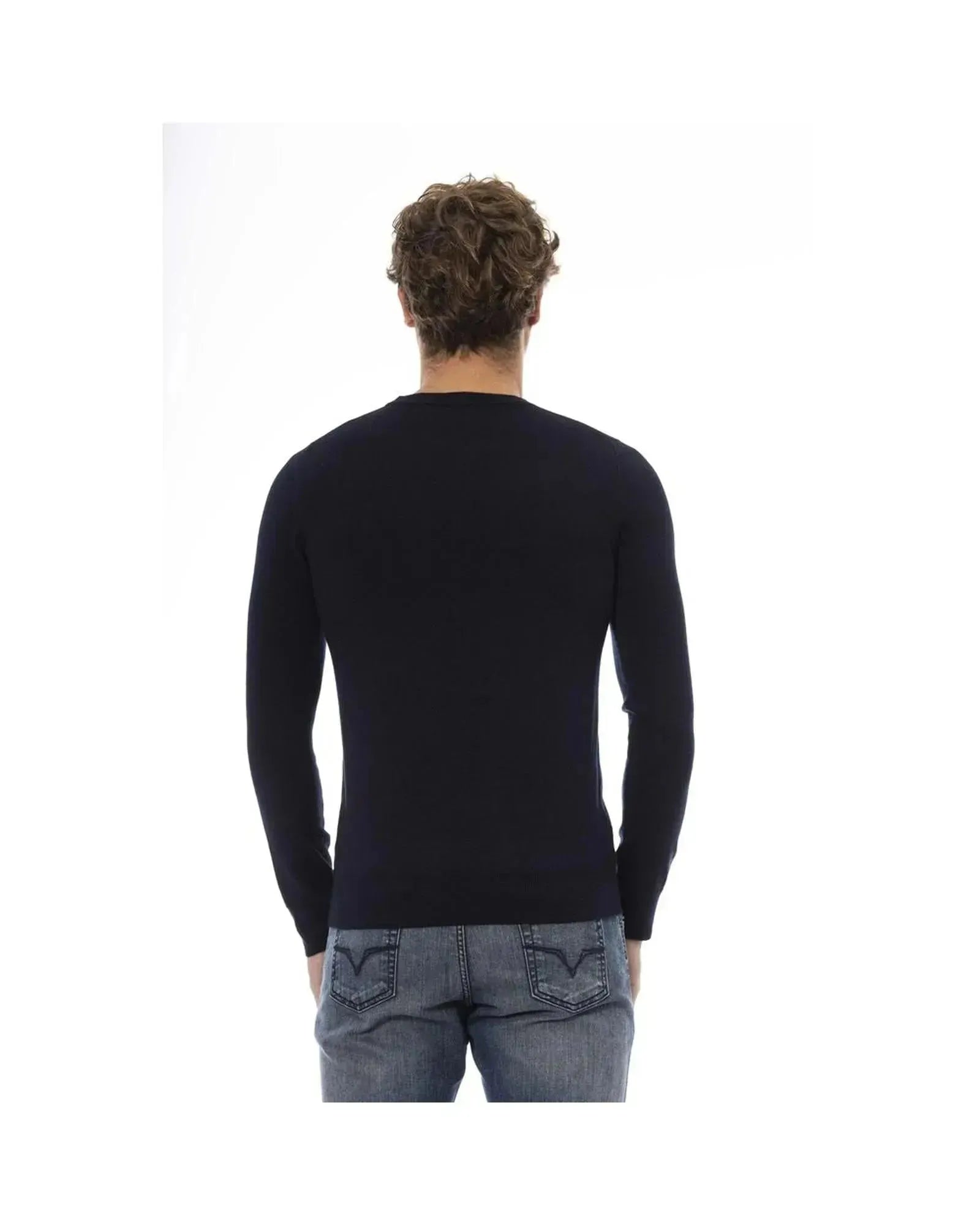 Baldinini Trend Men's Blue Wool Sweater - 50 IT - Scarlett Rolling