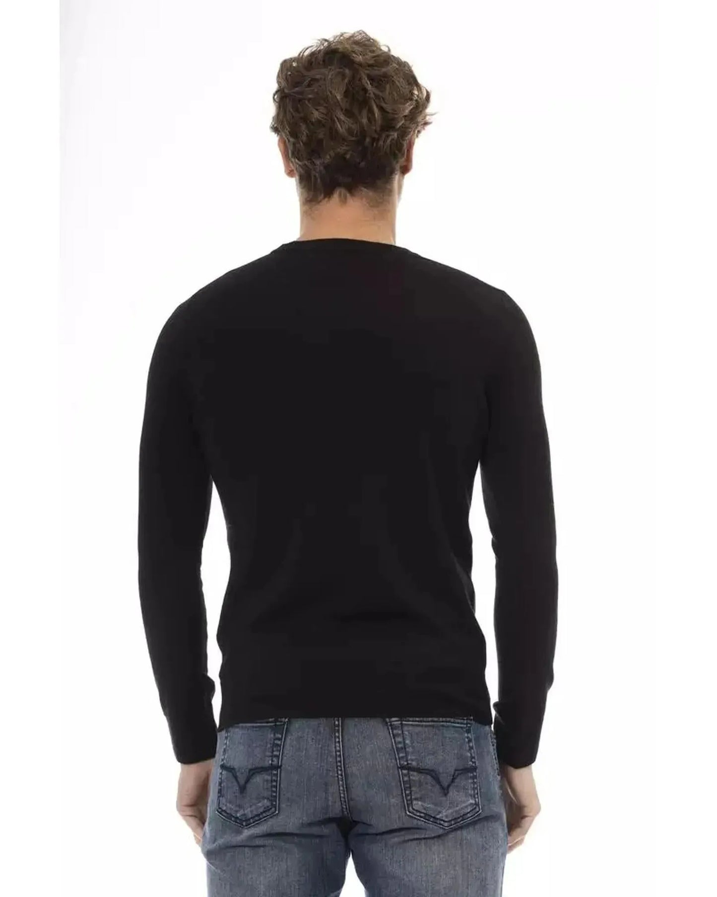 Baldinini Trend Men's Black Wool Sweater - 48 IT - Scarlett Rolling