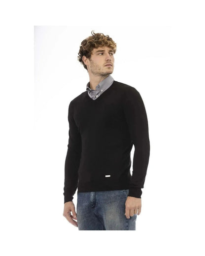 Baldinini Trend Men's Black Wool Sweater - 48 IT - Scarlett Rolling