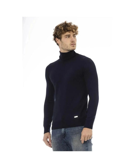 Baldinini Trend Men's Blue Wool Sweater - 48 IT - Scarlett Rolling