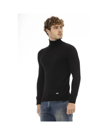 Baldinini Trend Men's Black Wool Sweater - 48 IT - Scarlett Rolling