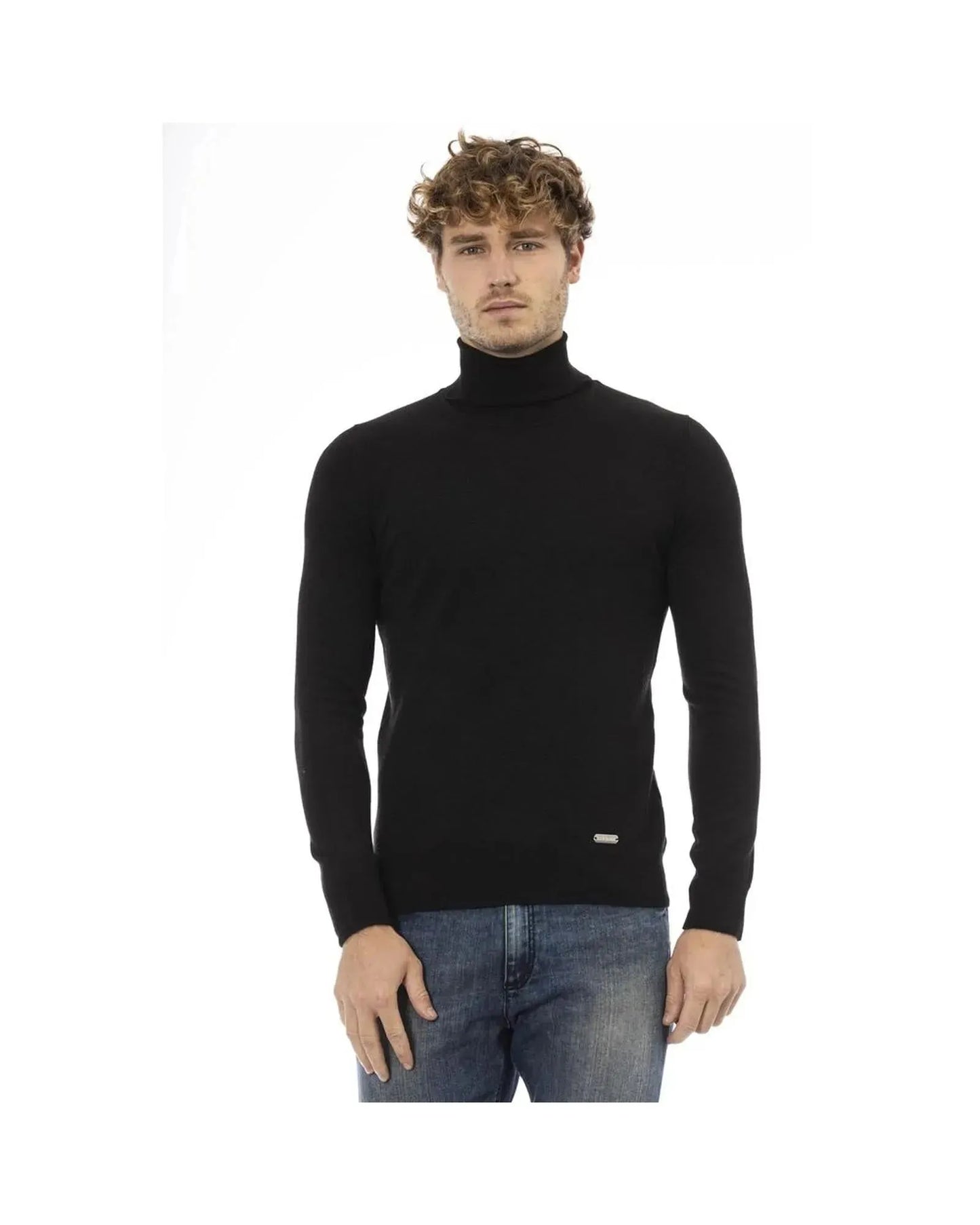 Baldinini Trend Men's Black Wool Sweater - 50 IT - Scarlett Rolling