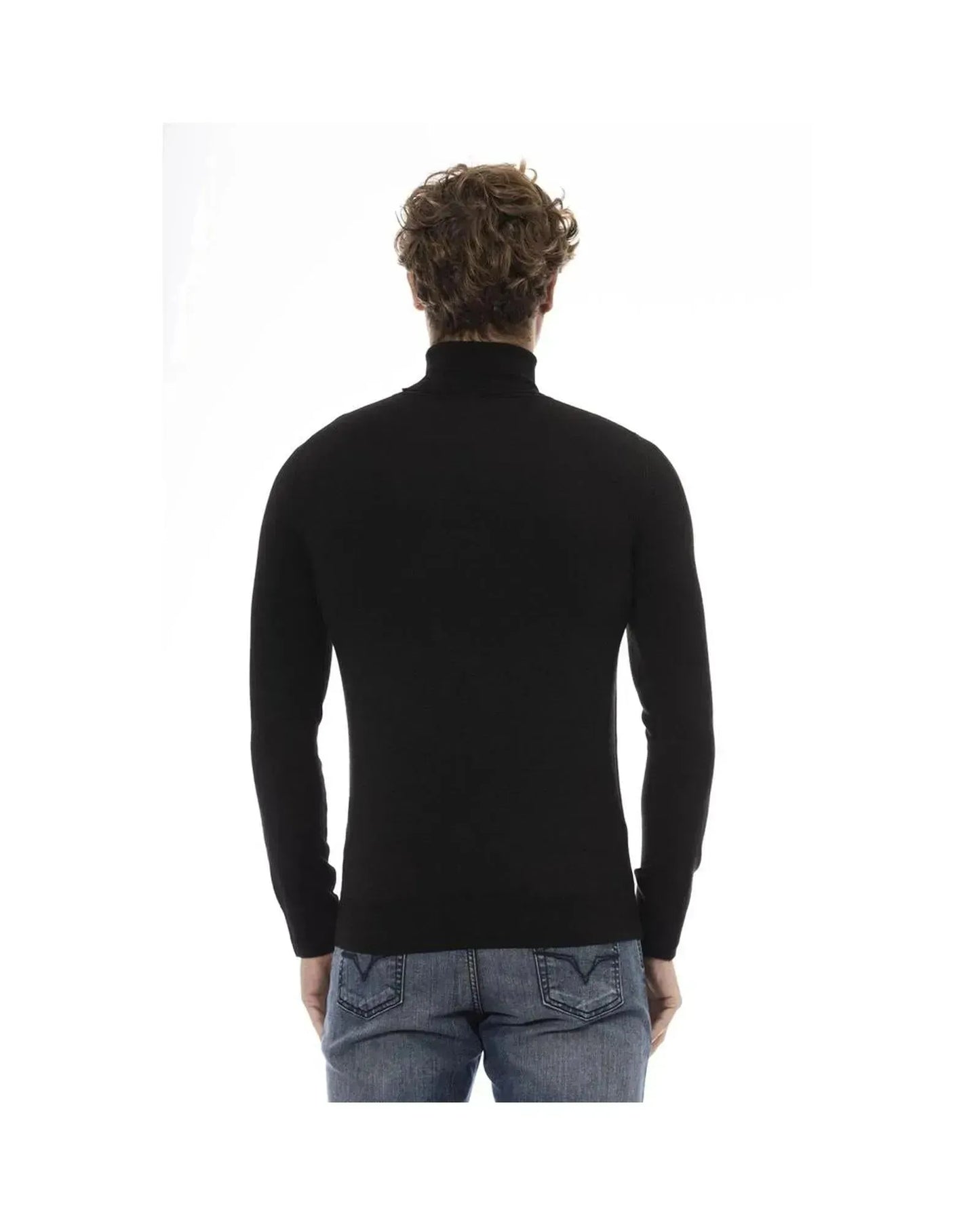 Baldinini Trend Men's Black Wool Sweater - 50 IT - Scarlett Rolling