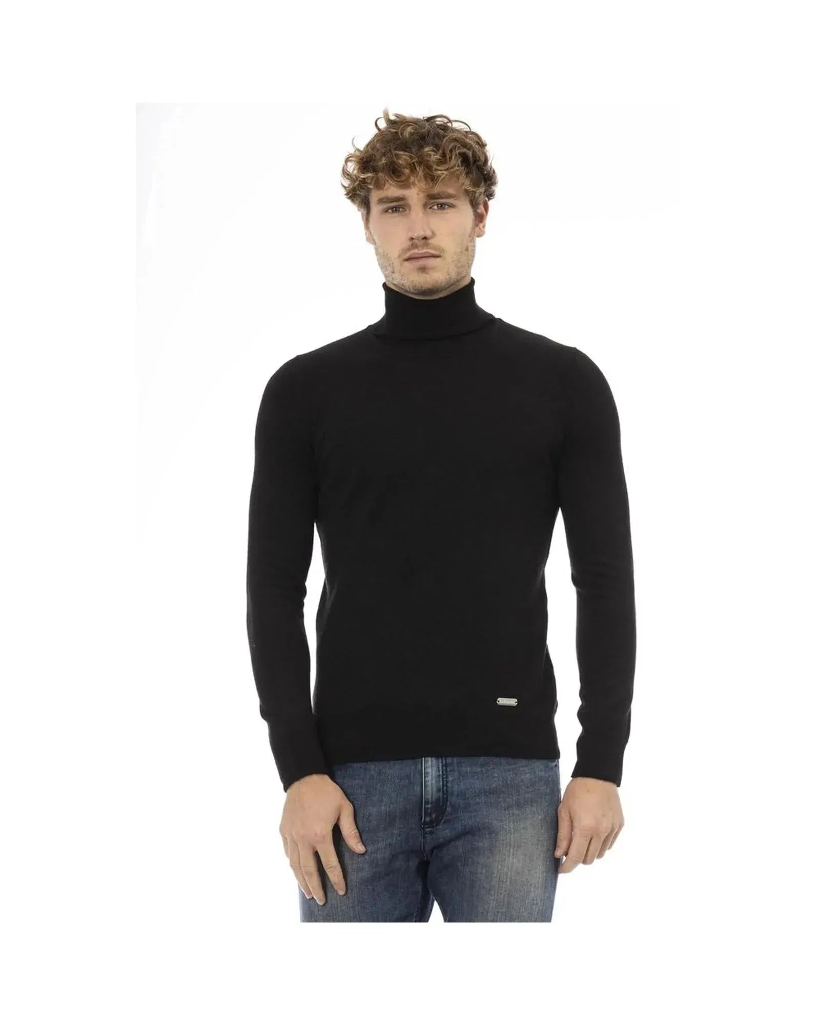 Baldinini Trend Men's Black Wool Sweater - 52 IT - Scarlett Rolling